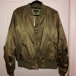 Top Shop Army Green Bomber Jacket